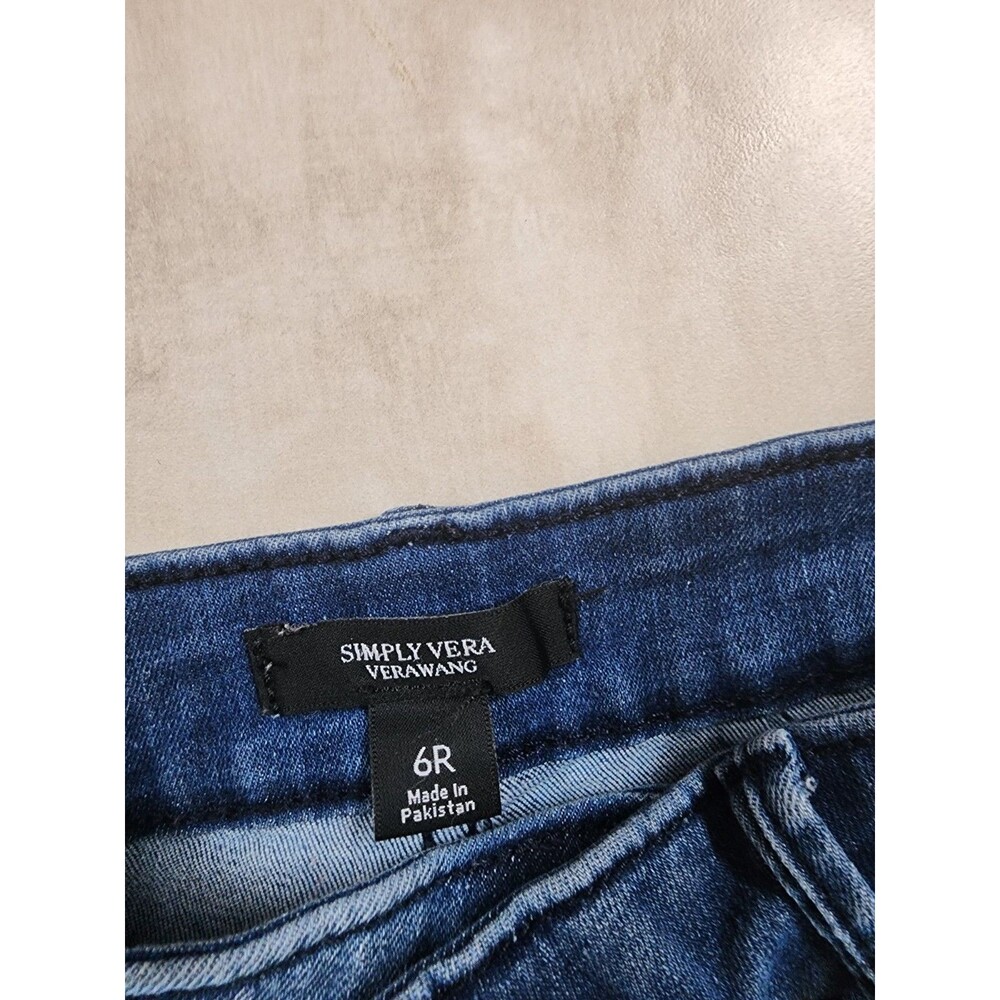 Simply Vera Vera Wang Size 6R High Rise Skinny Jeans  Stretch Denim Jeans